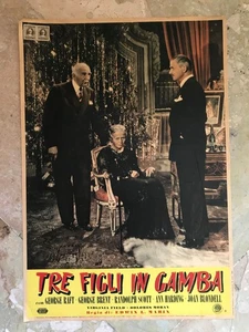 TRE FIGLI IN GAMBA Fotobusta cinematografica originale (3) - Picture 1 of 1
