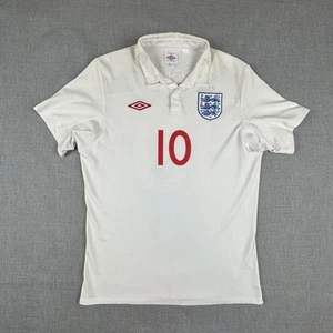 England National Team Shirt Mens 40 Rooney 10 Soccer Jersey Umbro 2009 2010 - Picture 1 of 15