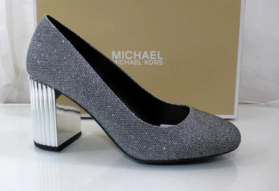 MICHAEL Michael Kors Porter Flex Dress Heels Pump Silver Glitter Size 7 - Image 1 of 4