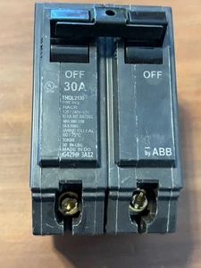 GE/ABB Q-Line 30 AMP 2 Zoll Zweipoliger Leitungsschutzschalter THQL2130 - Bild 1 von 7