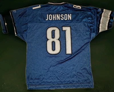 VTG Calvin Johnson Detroit Lions Reebok Jersey Mens L - Image 1 of 4