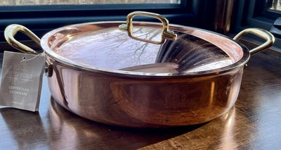 Ruffoni Revestido de Cobre/Olla de Acero Inoxidable/Olla con Tapa 4,5 Qt Foto 1 de 3