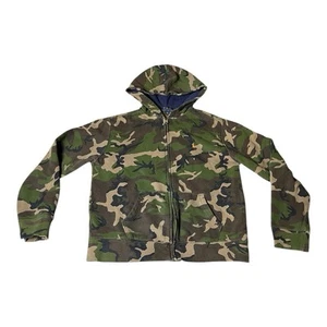 Polo Ralph Lauren Boys Hoodie L (14-16) Multicolor Camo Fleece Lined Full Zip - Picture 1 of 8