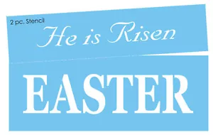 Seasonal Stencil Easter He Risen Overlay Christian Faith Spring DIY Craft Signs - Picture 1 of 6