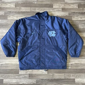 Vintage Nike North Carolina Tar Heels Full Zip Puffer Jacket Men’s XL NWT Blue - Picture 1 of 8