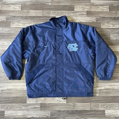 Vintage Nike North Carolina Tar Heels Full Zip Puffer Jacket Men’s XL NWT Blue - Image 1 of 4