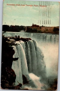 Vintage Linen Postcard Horseshoe Falls From Terrapin Point Niagara Buffalo - Bild 1 von 2