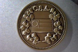 1861-1865 C.S.A. Konföderierter Bürgerkrieg Bronze Gedenkmedaille - Bild 1 von 2