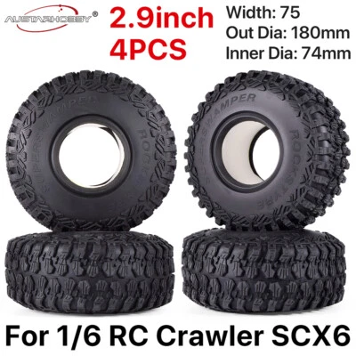 AUSTARHOBBY 2.9" Foam Insert Tyre Wheels Tires for 1/6 Axial SCX6 RC Crawler Car - Image 1 of 4