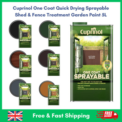 Cuprinol Ducksback 5 Litre Garden Wood Paint - Non-Drip Fence & Shed Paint, UK Made, Various Colours 10 thumbnail image
