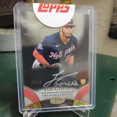 2021 Topps Tier 1 Luis Garcia Washington Nationals Rookie Silver Ink Auto#06/10 - Image 1 of 4