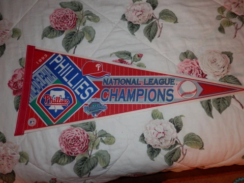 Philadelphia Phillies 1993 world series pennant full size, new vtg  pennant 90's Cover