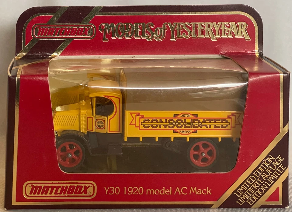Matchbox Models of Yesteryear - Y30 - 1920 Mack AC Truck Consolidated Box 1984 - Image 1 of 1