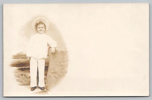 RPPC Atlantic City NJ New Jersey - Young Sailor Boy - AC Mailing Card c1898 - Picture 1 of 2