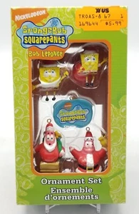 Viacom 2007 Nickelodeon SpongeBob SquarePants Mini Christmas Ornaments Set Of 5 - Picture 1 of 7