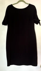 Motherhood Maternity Dress Classic Black, Short Sleeves w/ ties Women’s Sz Large - Picture 1 of 8