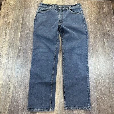 Pantalones de mezclilla relajados Duluth Trading Flex Weekender para hombre 40x34 azul lavado medio Foto 1 de 4