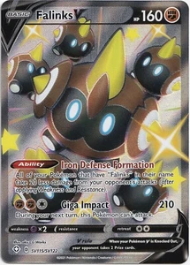 Pokémon Falinks V Shiny Full Art Shining Fates SV115/SV122 NM English - Bild 1 von 1