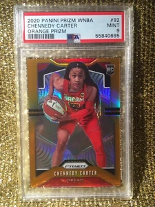 Chennedy Carter 2020 Panini WNBA Prizm Orange Chicago Sky RC /65 PSA 9 - Picture 1 of 2