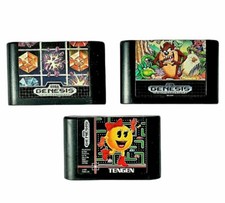3 Sega Genesis Games Tengen Taz Mania Columns