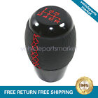 6 Speed Manual Red Stitching Black Leather Shift Knob M10 X 1.5 For Honda Acura