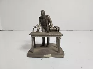 Deutsches Museum Wilhelm Conrad Röntgen Franklin Mint Pewter Statue - Picture 1 of 7