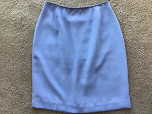 WOMENS LIGHT BLUE PENCIL SKIRT W. BACK SLIT FULLY LINED SZ 6 BUSINESS WORK NICE! - Picture 1 of 4