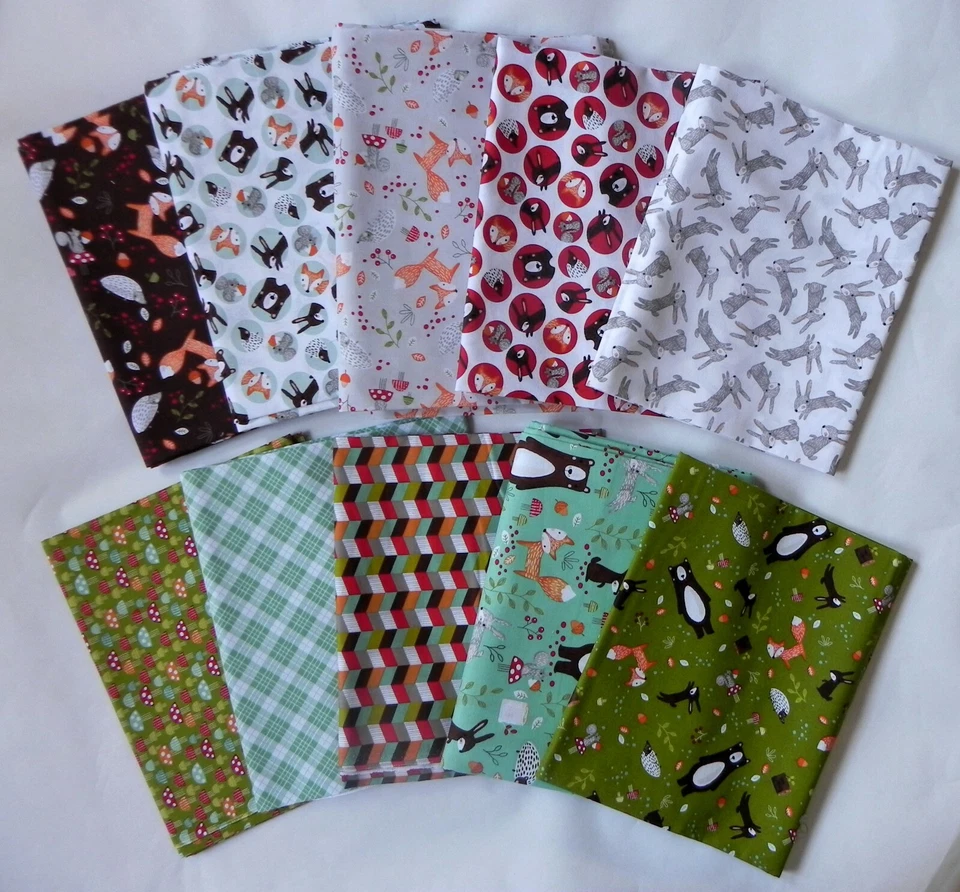 Telas de algodón de una sola yarda, erizo zorro oso conejo, 10 opciones, envío gratuito Foto 1 de 1