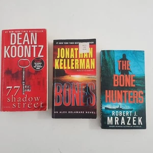 3 Book Thriller lot  Bones Jonathan Kellerman 77 Dean Koontz Mrazek Bone Hunters - Picture 1 of 8