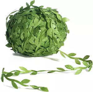 265 Ft Leaf Ribbon, Artificial Vines Leaves String Trim Ribbon Wild Jungle Botan - Picture 1 of 12