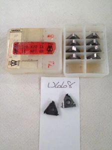 10 NEW VARDEX 3ER 14NPT THREADING CARBIDE INSERTS GRADE: K20 FACTORY PACK -U668- - Picture 1 of 1