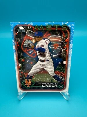 2024 Topps Holiday - Holiday Variation Francisco Lindor #H36 - Image 1 of 2