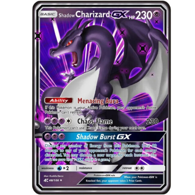 Carta Pokemon Colecionador De Metal Dourada Charizard Dx