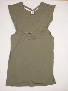 Torrid Dress Womens 3XLarge Olive Green Midi Jersey Cross Back Slit NWT - Picture 1 of 10