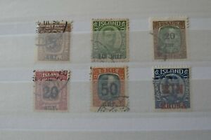 Iceland Stamps - Overprints - Small Collection - E3