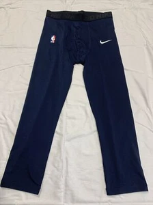 Nike NBA Pro Compression Tights Size Large-T Color Navy Dri Fit Mens Aa0751-419 - Picture 1 of 9