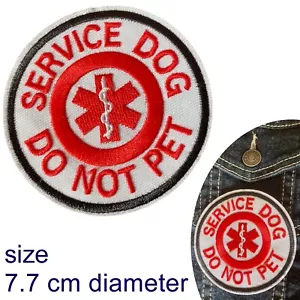 Service dog Iron on patch do not pet support canine help K9 aid iron-on patches - Picture 1 of 2