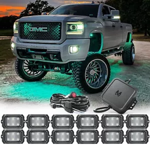 MICTUNING 12 Pods C2 RGBW LED Rock Lights Offroad Underglow Truck Neon Light Kit - Picture 1 of 5