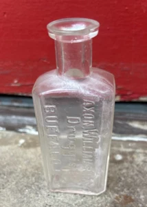 Vintage Faxon Williams Faxon Druggists Buffalo NY Embossed Glass Medicine Bottle - Picture 1 of 1