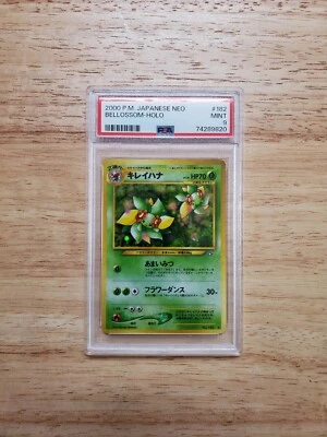Pokemon PSA 9 MINT 2000 Bellossom Japanese Neo Genesis Holo Card - Image 1 of 2