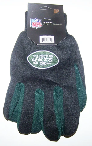New York Jets NFL Team Logo Utility Work Garden Cotton Gloves Cover