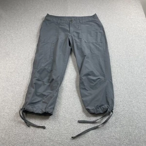 Patagonia Pant Woman 10 Gray Ripstop Cargo Cropped Capri Hiking Outdoors Camp - Picture 1 of 7
