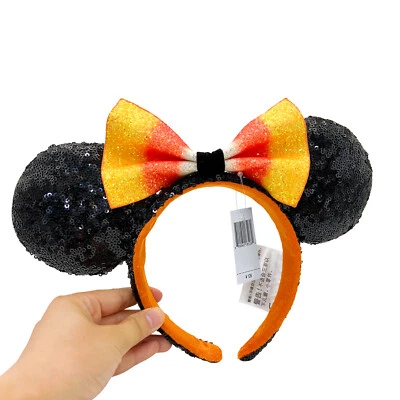 Disney ~ парк желтый и розовый бант черный блестки Микки Маус обруч для волос подарок - Изображение 1 из 4