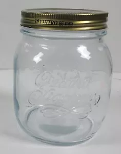 Quattro Stagioni Glass Jar 86mm Diameter Gold Lid 16 oz - Picture 1 of 13