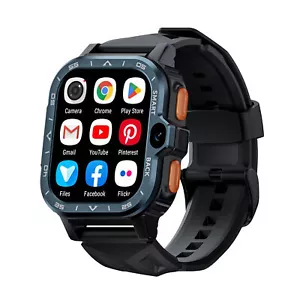Smart Watch 4G Android Nero 2G RAM&16G ROM GPS WiFi Doppia Fotocamera per Donna Uomo - Foto 1 di 8