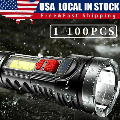 Super Bright 999000000 LM LED Torch Tactical Flashlight Lantern Rechargeable US - Image 1 of 4