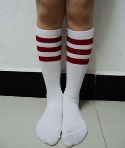 Toddlers Kids Girls Cotton Stripe Soft Knee High Socks 2-8Y KHS004