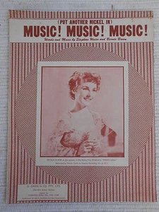 Sheet Music - (Put Another Nickel In) Music! Music! - Petula Clark 1950 *Rare* - Foto 1 di 1