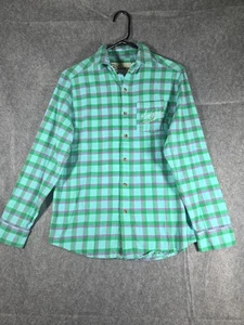 Cakeworthy Disney Teal Flannel Plaid Shirt Ariel Little Mermaid Women's Small - Picture 1 of 8