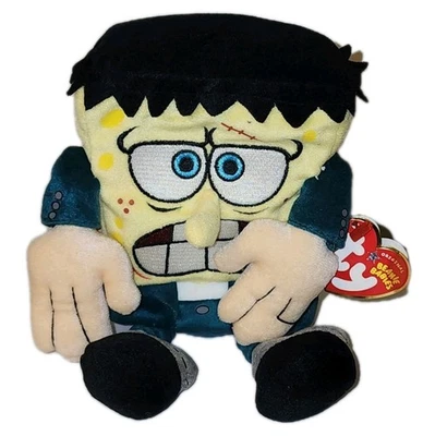 NMT* Ty Beanie Bebé BOB ESPONJA PANTALONES CUADRADOS FRANKENSTEIN MWNMT Juguete de peluche Foto 1 de 4